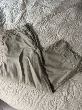 John Mark Wide-Leg Frayed Hem Pants Size XL